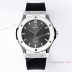 Swiss Copy Hublot Classic Fusion Titanium Watch Rhodium Grey Dial Rubber Strap